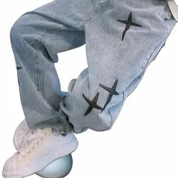 broderi ons mens jeans lastbyxor y2k rak casual överdimensionerad denim byxor streetwear baggy jeans för män ropa hombre v1cz#