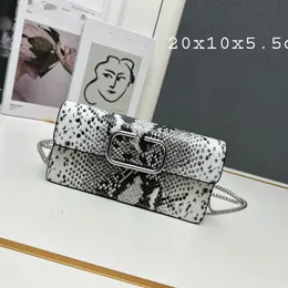 Designer-Tasche, Schlangenmuster, Prägung, Vlogo, Signature Walle, Multi-Pochette, Luxuryt, Mini-Ketten-Geldbörsen, Umhängetasche, Designer-Tasche, Damen-Handtasche, Schultertaschen