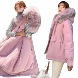 fi Down Cott Winter Coat Female Korean Versi Thickened Cott-Padded Women Overcoat Parker 2021 New Winter Jacket 39Aj#