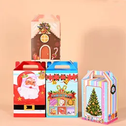 Gift Wrap 12 Pieces Christmas Packaging Box Cartoon Pattern Tote Bag Children /Couple Portable High Capacity