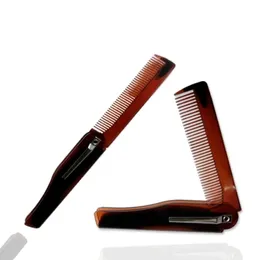 Nya 2024 4 färger 170 x 20 x 10 mm fällbart hårkam fickklipp hår mustasch skägg kamor hår styling verktyg frisör comb1. Hårkam