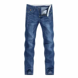 Kstun jeans män sommar 2021 blå smal rak denim byxor casual fi mäns byxor i full längd cowboys manliga jeans hombre n1co#