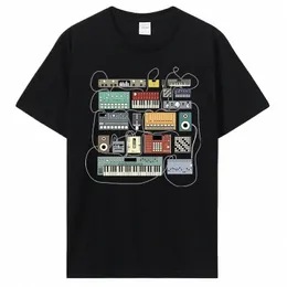 Muzyk elektryczny syntezator i maszyna perkusji DJ gorąca sprzedaż klaun t shirt mężczyzn Kobiet Cott Tshirt Fi T-shirt streetwear 58kk#