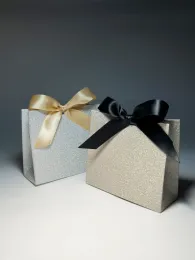 Album Scatole di caramelle scintillanti Scatole per confezioni regalo di Natale in carta con nastro per bomboniere e decorazioni per feste di compleanno