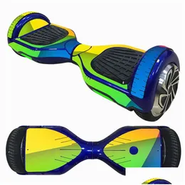 Скейтбординг 6 5 дюймов Self-Ncing Scooter Skin Hover Электрический стикер для скейтборда Двухколесный умный защитный чехол Er Case Наклейки1 Skatebo Otbak