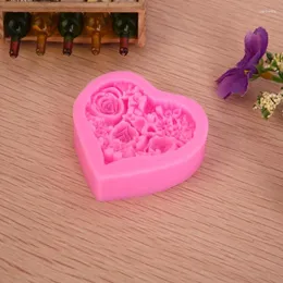 Stampi da forno Fiore a forma di cuore Torta fondente Stampo in silicone Pasticceria Stampo per cioccolato Strumenti di decorazione fai da te Stampi per biscotti caramelle