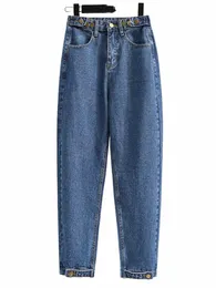 Novo 2023 outono plus size jeans para mulheres cintura alta butts up coreano fi tamanho grande calças jeans femininas venda quente e8vs #