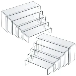 Racks Acrilic Storage Rack Ushaped Shoe Bambole Collection Desping Display Rack Accendiari trasparente per la partizione a strati di cosmetici