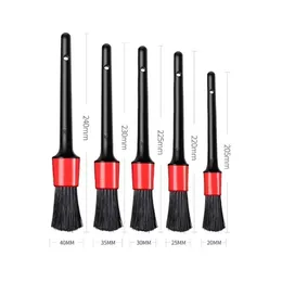 5pcs detalhando pincel de pincel pincéis de carro detalhando o pincel para limpeza automática do painel de ar ferramenta de manutenção de lavagem de roda de ar