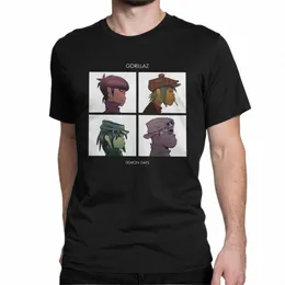 Music Band Gorillaz Dem Days T-shirt da uomo Crazy Pure Cott Tees Colletto tondo Manica corta T-shirt Nuovo arrivo Abbigliamento 940o #