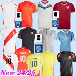 24 25 Uruguai Peru Chile Venezuela Colômbia Jersey de futebol 2024 Camisa da equipe nacional G.DE Arrascaeta F.Valverde R.araujo L.Suarez Men Uniform