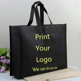 mini wholesale 300pcs HIgh quality nonwoven bags custom shopping bag non wovenprint your shopping bagmake size color 240318