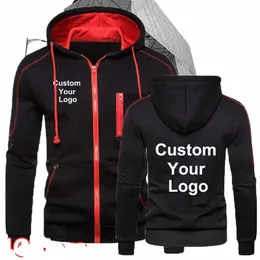 nova marca Mens Fi Custom Your Logo Jacket Winter Zipper Hoodie Sweater Coat Casual Sports Jacket o0Oi #