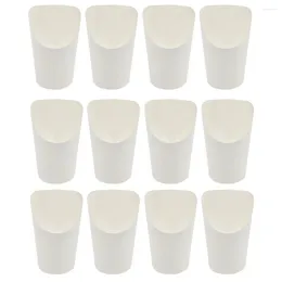 Copas descartáveis palhas 50 pcs chip xícara batatas fritas de sorvete mini contêineres oblíquos de papel para takeaway kraft buffet