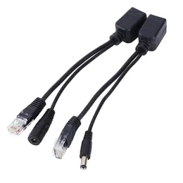 Netzwerkkabelanschlüsse 2 teile/los Schwarz/Weiß Farbe Ethernet Poe Adapter Band Sned Switch Splitter Kit RJ45 Injektor Drop Lieferung Com Ot6Un