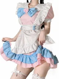 FI Lolita Maid Cosplay Costumes Sweet Sweet Schoolgirl Uniform Stage Animati Show Apparel Naughty Sweetheart Chemise Sexig Q4YF#