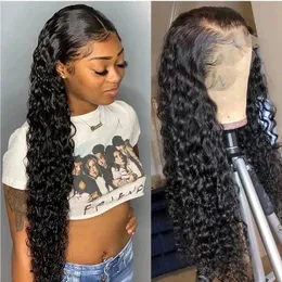 30Inch Deep Wave Lace Front Wig Transparent 13x4 13x6 Lace Frontal Human Hair Wigs 4x4 Lace Wig Remy Deep Curly Front Wig Jarin 240314