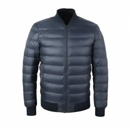 Sanishroly piumino da uomo nuovo autunno inverno ultraleggero piumino d'anatra bianco Parka giacca maschile sottile corto da baseball Outwear Top S360 y5Q3 #