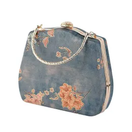 Shoulder Bags New Style National Silk Evening Suit Bag Portable Han Cheongsam Single Shoulder Diagonal Dress 24042722