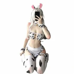 الأنيمي الياباني Cos Cow Cosplay Costume Sexy Lingerie Maid Girls Girl