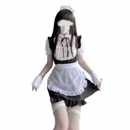 Costumi cosplay anime giapponesi Costumi da cameriera di alta qualità Apr Dr Lingerie sexy Uniforme da palcoscenico Coffee Girl Role Play babydoll 132p #
