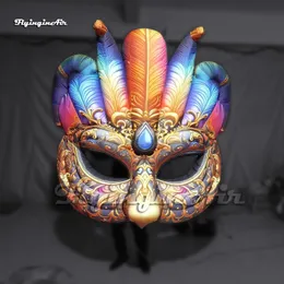 Amazing Hanging Large Inflatable Gatto Mask Model Air Blow Up Venice Carnival Mask Replica For Party Event