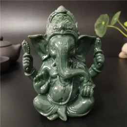 Esculturas de pedra sintética senhor ganesha estátua índia buda elefante deus ganesh esculturas escritório em casa decoração do jardim estátuas de buda