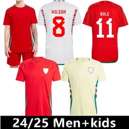 2024 Wales Soccer Jerseys James Bale 24 25 Welsh Football Dorts Johnson N.Williams Rodon T.Roberts Cabango Levitt Moore Thomas Men Kids Kit Jersey