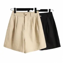 Plus size 3xl 4xl 5xl shorts de linho para mulheres cintura alta perna larga 2023 novo verão sexy mini calças femininas roupas navio livre c2tO #