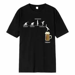 フライデービールプリントメンブランドTシャツ面白いグラフィックヒップホップサマーテシャツストリートウェアコット通気性Tシャツ短袖T6SF＃