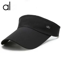 Al Yoga Outdoor Sport Hat Men och kvinnors tomma topp Sunshade Duckbill Long Brimmed Octed Sport Sun Hat Marathon Running