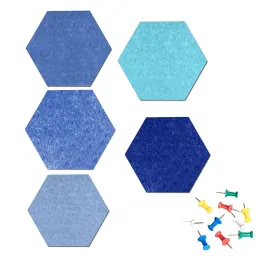 Chopsticks 57EC Hexagon Felt Pin Board Självhäftande Bulletin Memo Photo Cork Boards Colorful Foam Wall Decorative Tiles