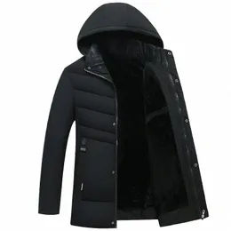 新しいfiフリースフード付き冬のコートメンシックウォームメンズ冬のジャケット父親のための風の贈り物