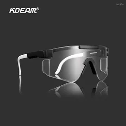 نظارة شمسية KDEAM نظارات واقية متطورة UV400 حماية نظارات TR90 إطار Z87 2.0 مم عدسة هدية معابد قابلة للتبديل