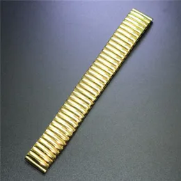 Watch Bands Way Deng - Women Men Golden Stain Stael Elastyczna pasma obserwacyjna pasmo Bransoletka Bransoletka Bransoletka Bransoletka 18 mm 20 mm Y095218U