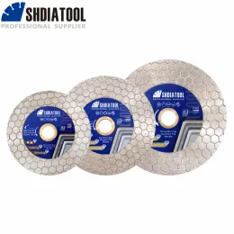 Zaagbladen Shdiatool 1pc Dia105/115/125mm Diamond Cutting Grinding Disc Double Side Hex Granite Ceramic Marble Bore22.23mm Cut Plate