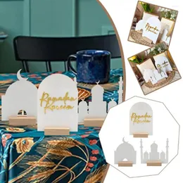 Decorazione per feste Ramadan Calendario per il conto alla rovescia Base in legno Ornamenti da tavolo per la casa musulmana islamica G7p3