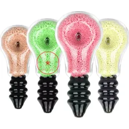 Ultima lampadina colorata Glow In Dark Fumare Tubi di vetro Portatile fatto a mano a base di erbe secche Filtro per tabacco Ciotola Ciotola Innovativa Portasigarette per pipette DHL