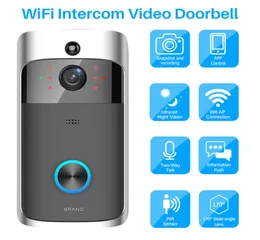 H6 akıllı ev kapı zil kameralı 1080p video wifi telefon kapı çan daireler ir Alarm kablosuz interkom güvenlik ip cam4942921