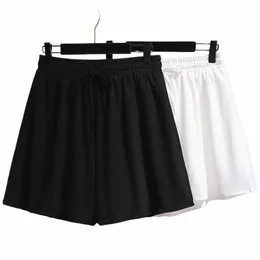 Plus Size 6XL 150KG Donna Chiff Shorts nuovo arrivo casual estate vendita calda pantaloncini donna Casual Nero Bianco Shorts q2Vv #