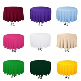 Hotel Tablecloth Solid Round Polyester Table Cloth For Christmas Wedding Party Hotel Restaurant Banquet Decor bb0328