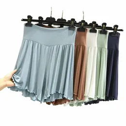 modal verão shorts sleep bottoms mulheres cor pura casual sleepwear calças 2023 solto curto casa calças de perna larga c6ir #