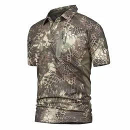 Homens Camisetas Estilo Militar Tático Camoue T Shirt Homens Respirável Quick Dry Pyth Combate Camo TShirt Top Tees Masculino Combate T8ga #