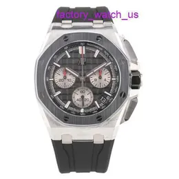 Kultowy AP Wristwatch Royal Oak Offshore Series 26420 SO Precision Steel Pierścień Ceramiczny Wstecz Przezroczysty czas MENS RATURE Sports Machinery Watch