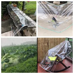 Nets grube 0,3 mm przezroczysty PVC deszczowy tkaninę balkon bonsai soczyste rośliny trzymaj ciepło plandeki dla psa psa