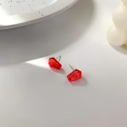 Studörhängen 2022 koreanska röda granatäpple frön trendiga för kvinnor mode smycken små oorbellen brincos släpp leverans otkmy