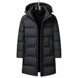 Yeni kış ceket yaka kapşonlu sıcak ceket parka erkekler beyaz ördek aşağı cep kalınlaşmış ceket fi lg ceket m-4xl s4qh#