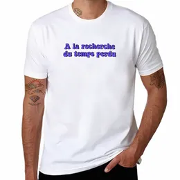 失われた時間を求めてプルーストフランスの引用Tシャツかわいいトップス平野韓国fi夏のトップメンズホワイトTシャツr0n2＃