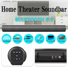Portabla högtalare 40W Portable Stereo Surround Bass Speaker Wireless Bluetooth Speaker High Power and Hifi 3D Music System Home Theater Hanger Box Q240328