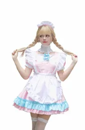 2024 Anime Pink Lolita Maid Cosplay Costume Trending Girls Maid Party Costumes Girl Maid Performance Clothes S -5XL 56FA#